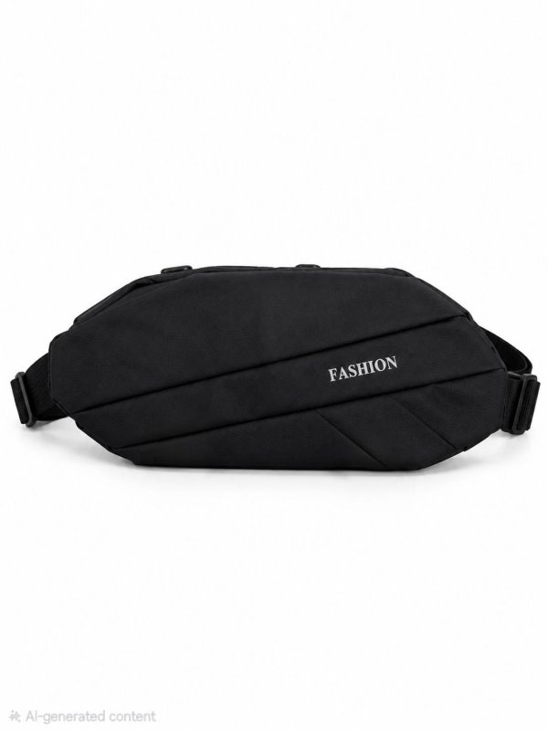 کیف کمری FASHION برزنتی مشکی کد 123802