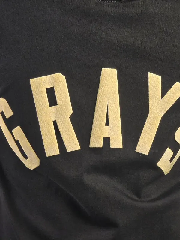 تیشرت مردانه چاپ دار لش طرح GRAYS — مشکی — تصویر ۲