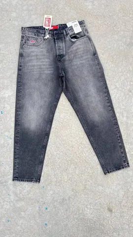 شلوار جین مام فیت مردانه LEVIS ذغالی روشن کد 203461