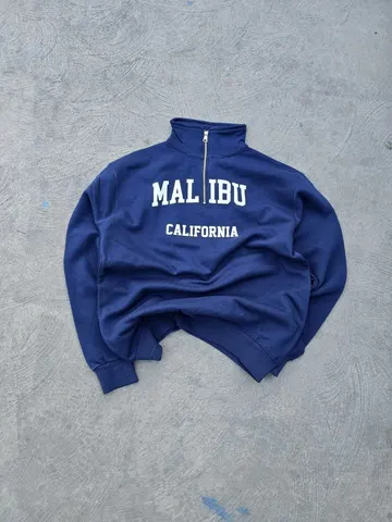 دورس مردانه نیم زیپ MALIBU سرمه ای کد 309418