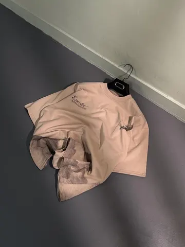 تیشرت مردانه ابر و بادی کرم کد 213627