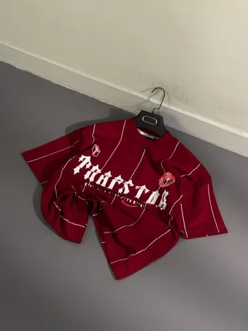تیشرت مردانه طرح دار TRAPSTAR زرشکی کد 217624
