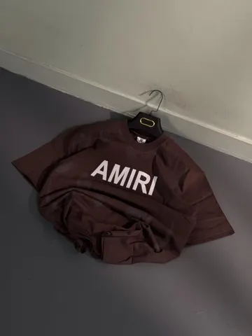 تیشرت مردانه AMIRI ساده قهوه‌ای کد 218167