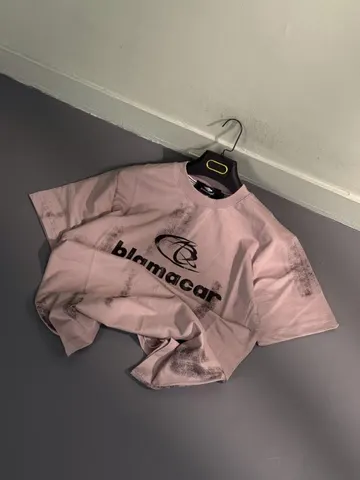 تیشرت مردانه طرح BLAMACAR طوسی کد 217633
