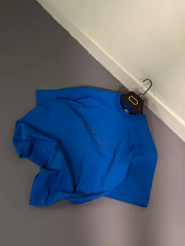 تیشرت مردانه طرح گلدوزی آبی کد 218301