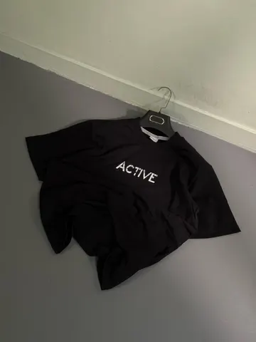 تیشرت مردانه طرح ACTIVE مشکی کد 213630