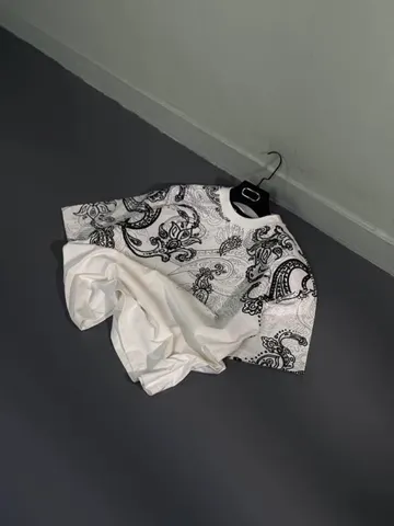تیشرت مردانه بته جقه سفید کد 218186