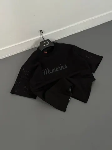 تیشرت مردانه طرح MEMOREIS مشکی کد 218253