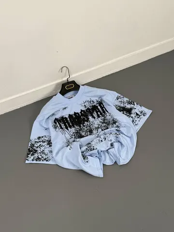 تیشرت مردانه طرح TRAPSTAR آبی روشن کد 218262
