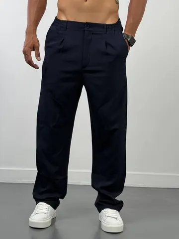 شلوار پارچه ای مردانه بزیاق ترک سرمه ای 2340100