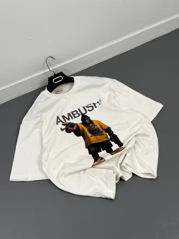 تیشرت مردانه طرح AMBUSH سفید کد 218290