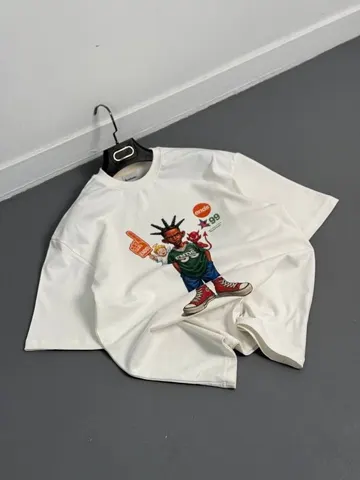 تیشرت مردانه طرح STREET VIBES سفید کد 218283