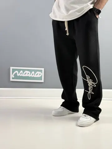 شلوار اسلش بگ مردانه نوشته گلدوزی کد 323178