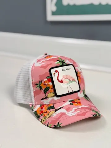 کلاه مردانه اسپرت طرح دار فلامینگو FLAMINGO صورتی کد 122532