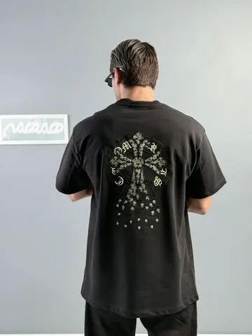 تیشرت مردانه گلدوزی لش طرح کروم هارت کد 600975