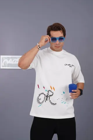 تیشرت مردانه طرح دار گلدوزی کد 6011106