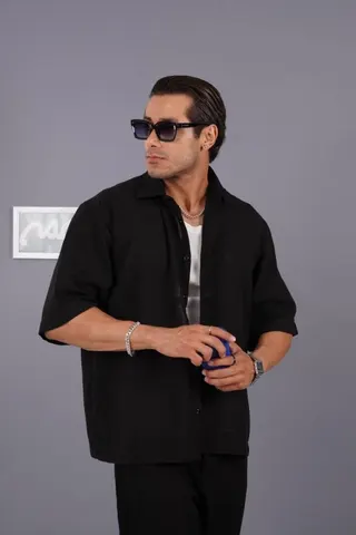 پیراهن لینن مردانه طرح دار گلدوزی کد 601914