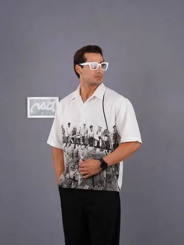 پیراهن مردانه طرح دار چاپی کد 322805
