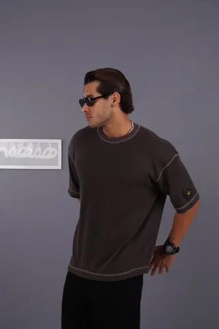 تیشرت مردانه بافت کثیف دوزی کد 200119