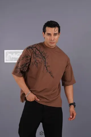 تیشرت مردانه طرح دار ژلاتینی کد 6009189