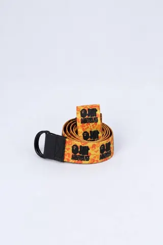کمربند مردانه طرح چوب خط BAPE زرد کد 1242191