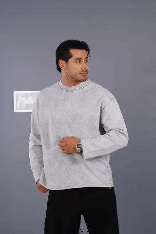 دورس مردانه سنگشور کثیف دوزی طرح دار لانگ اسلیو کد 300001