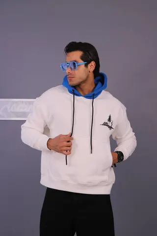 هودی مردانه گلدوزی دو رنگ کد 303701